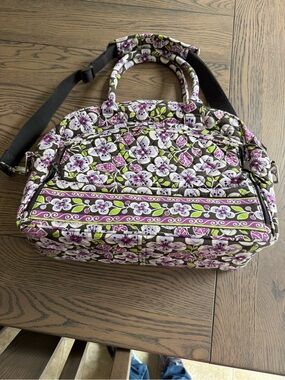 Vera Bradley plum petals laptop bag
